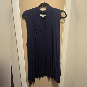 Spense Blue Pleated Blouse Relaxed Fit